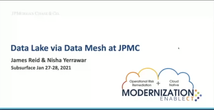 2021 Winter Implementing a Data Mesh Architecture at JPMC