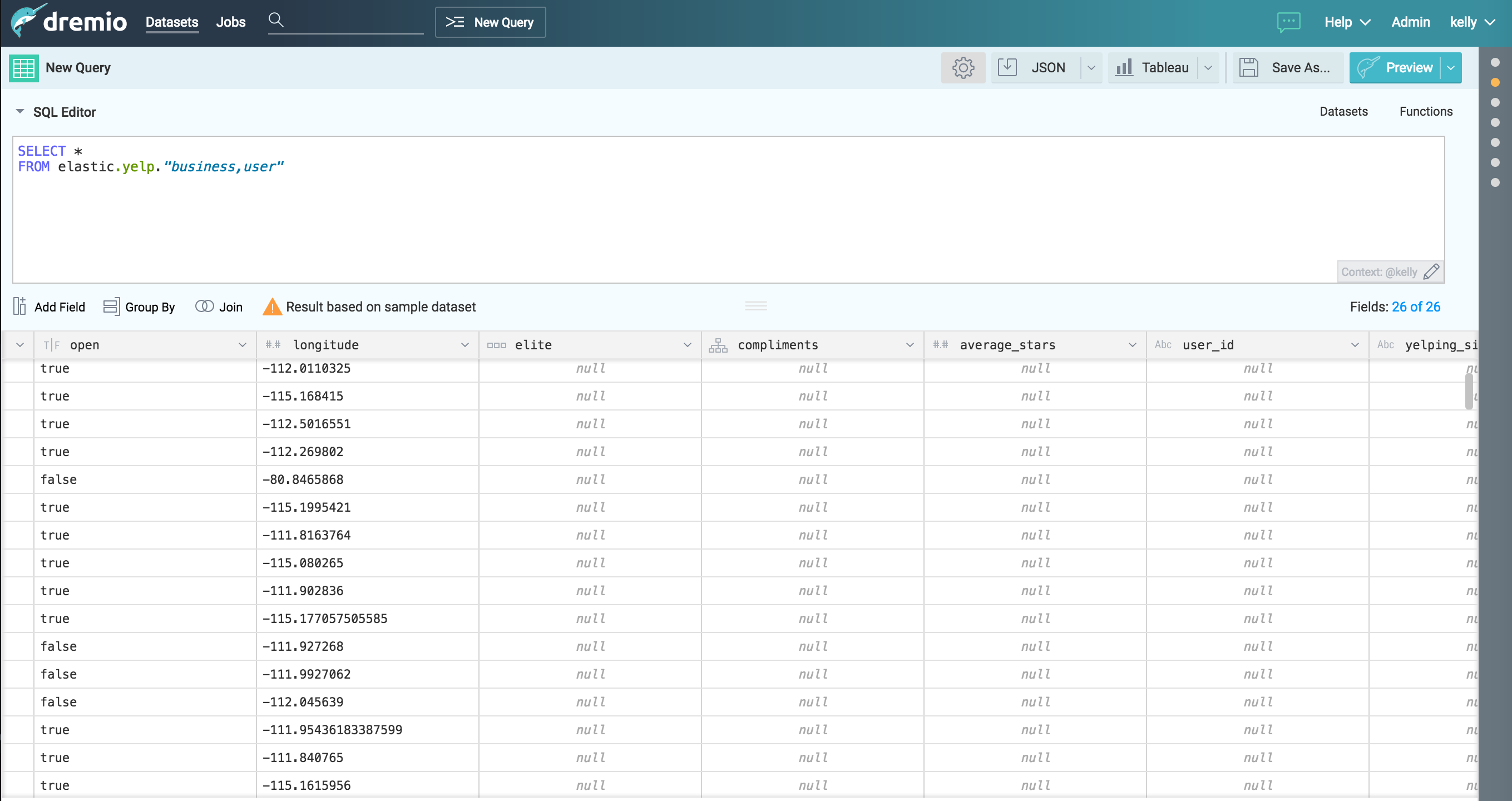 Use SQL To Query Multiple Elasticsearch Indexes Dremio