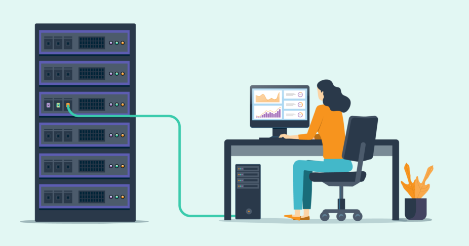 Figure 1. Traditional client applications talk directly to a monolithic database server.