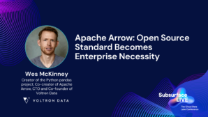 Wes McKinney Apache Arrow Open Source Standard