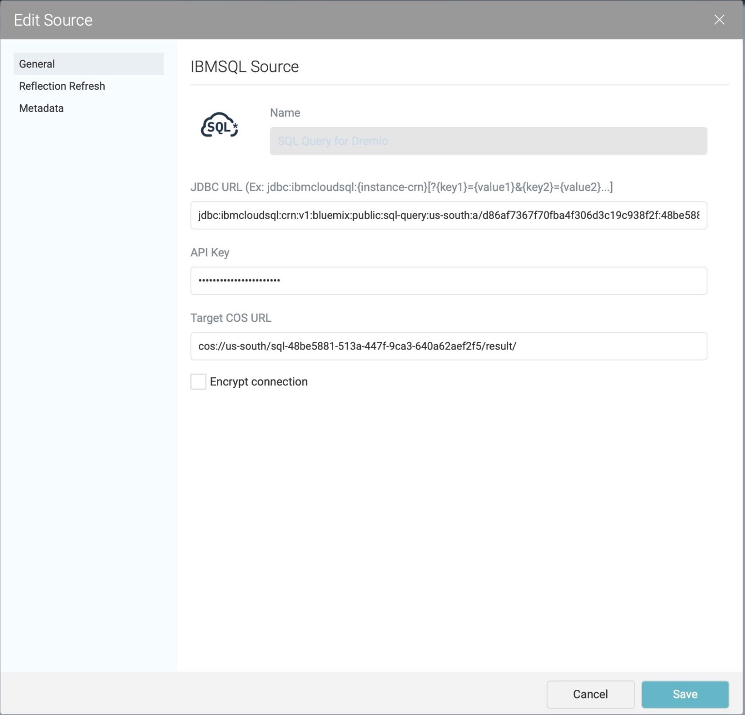 ibm-sql-query-connector-on-dremio-hub