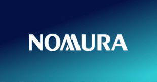 nomura logo over green gradient